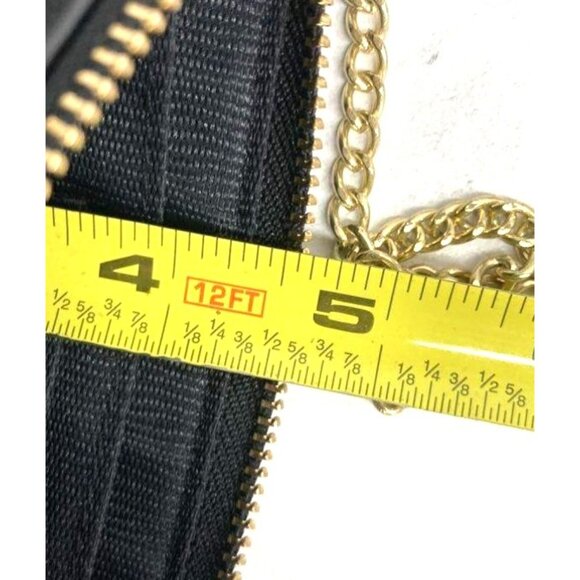 Coach Black Leather Crossbody Bag With Gold Chain Strap & Adjustable Strap - Picture 5 of 6